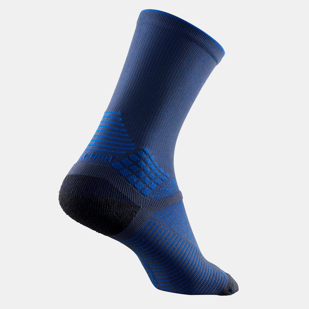 Hiking socks - Hike 500 High Black x2 pairs 