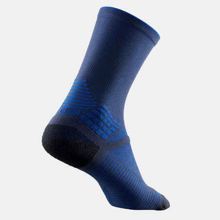 Ψηλές κάλτσες πεζοπορίας Hike 500, 2 ζεύγη - Μπλε
