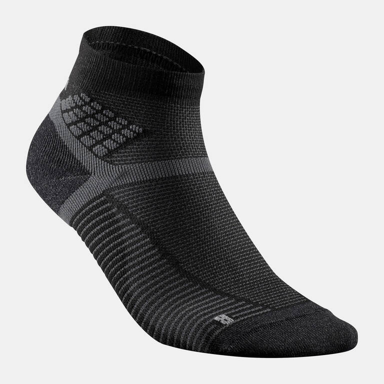 Hiking socks - Hike 500 Mid Black x2 pairs 