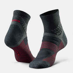 Κάλτσες πεζοπορίας μεσαίου ύψους Hike 900, 2 ζεύγη - μαύρο