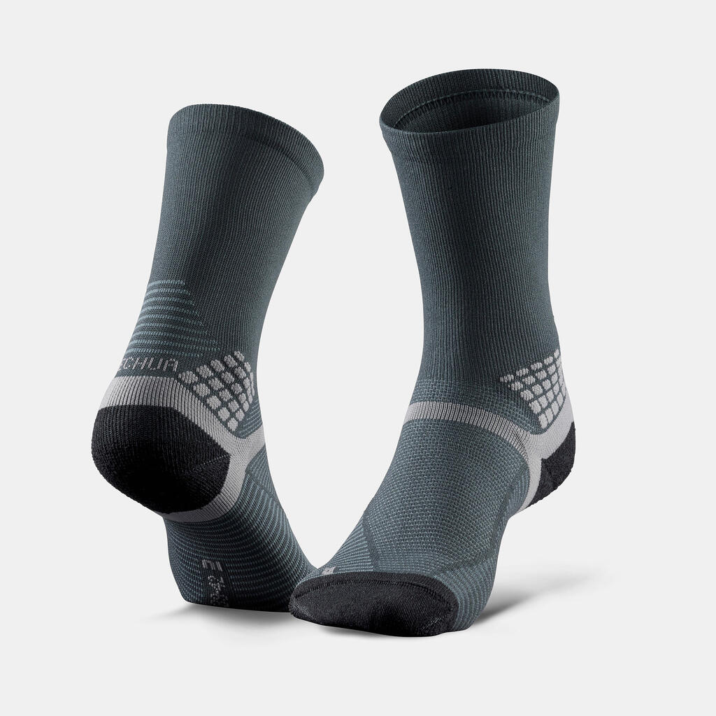 Hiking socks - Hike 500 High Black x2 pairs 