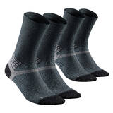 Hiking socks - hike 500 high black x2 pairs 