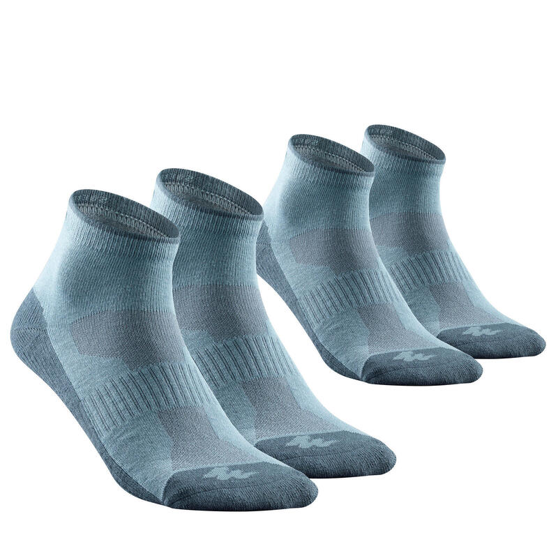 Turistické polovysoké ponožky NH100 modré 2 páry