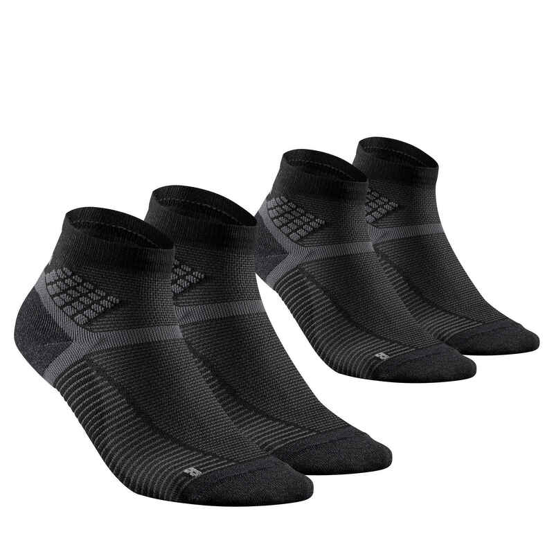Hiking socks - MH500 Mid x2 pairs black - Decathlon
