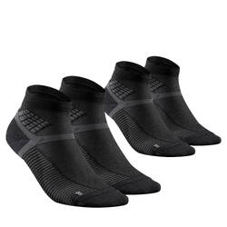 Hiking socks - Hike 500 Mid Black x2 pairs 