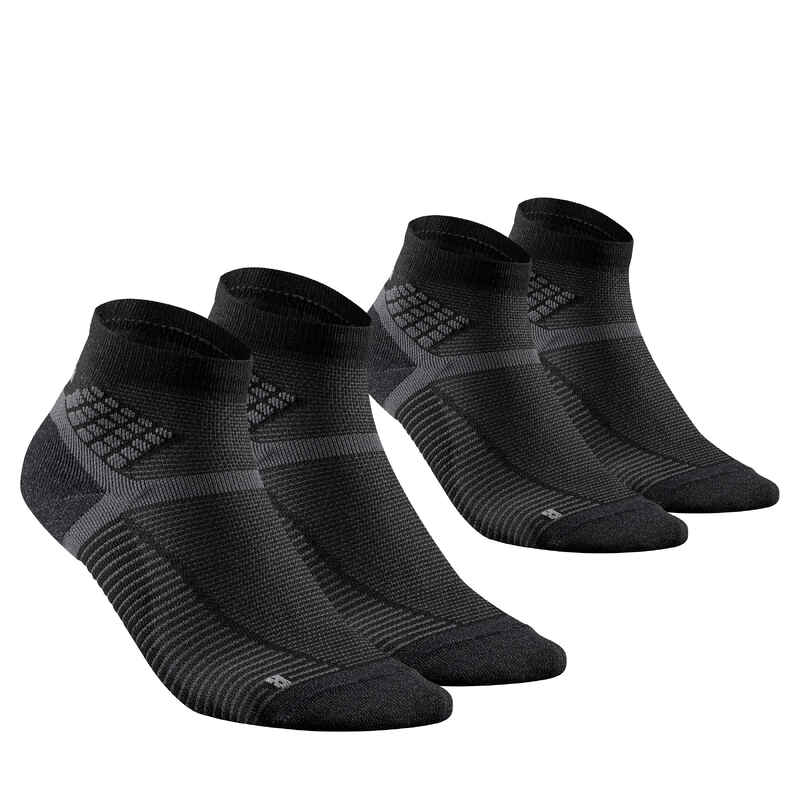 Wandersocken MH500 halbhoch 2 Paar schwarz Wandersocken MH500 halbhoch 2 Paar schwarz