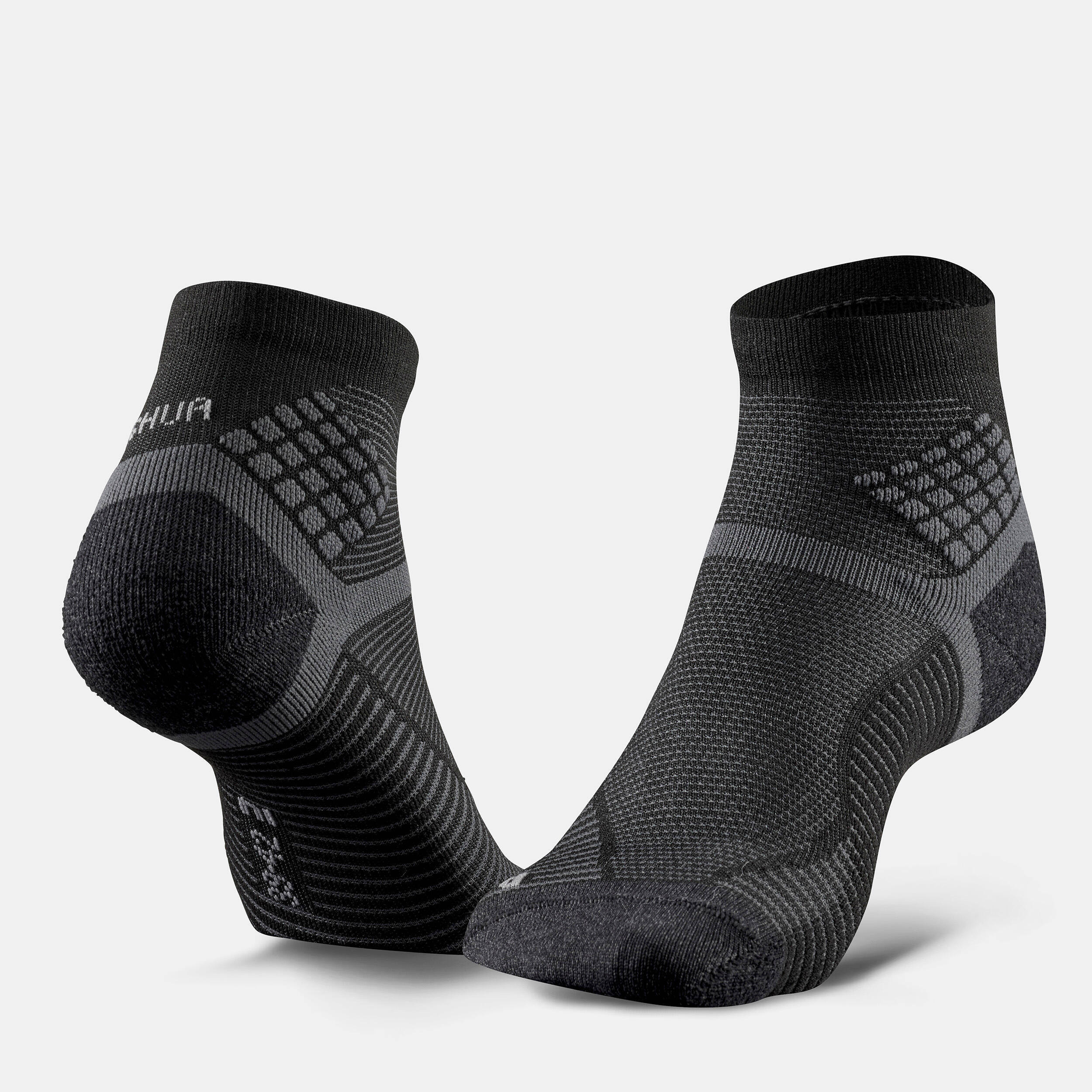 Hiking socks - Hike 500 Mid Black x2 pairs  2/5