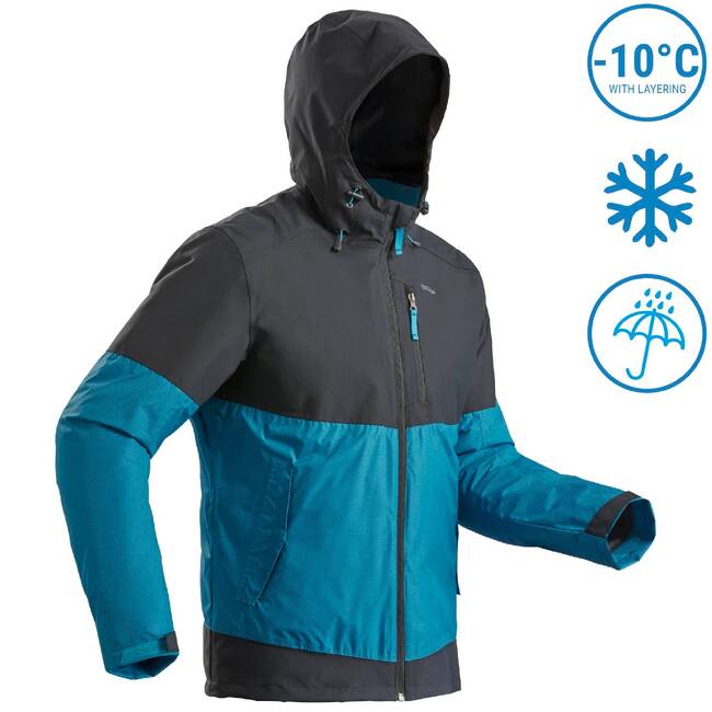 Buy Mens Snow Hiking Jacket Warm 5°C Water Repellant Online