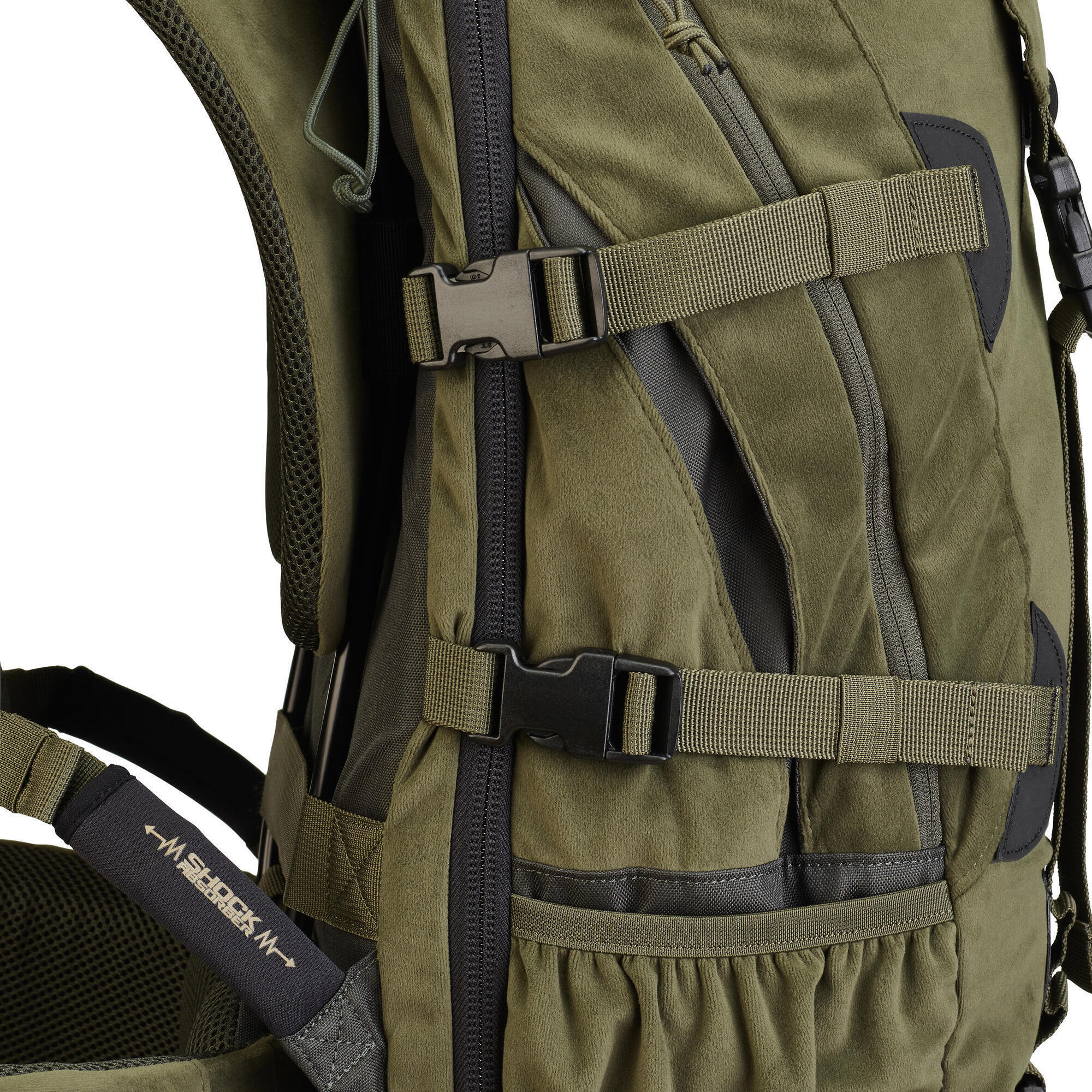 SAC A DOS CHASSE SILENCIEUX MODULABLE 45 90L BIG GAME VERT