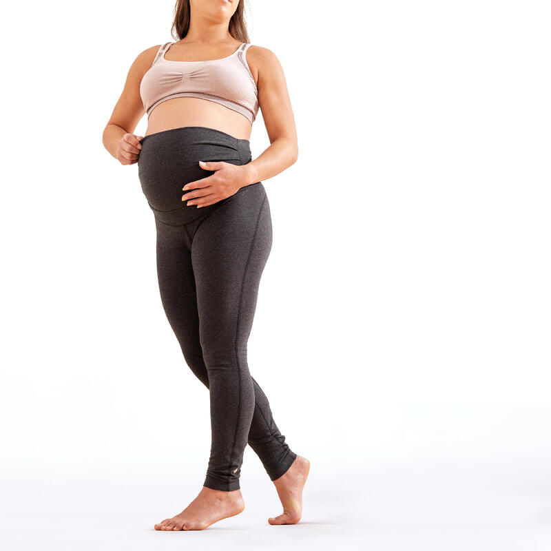 Zwangerschapslegging voor zachte yoga ecodesigned gemêleerd grijs