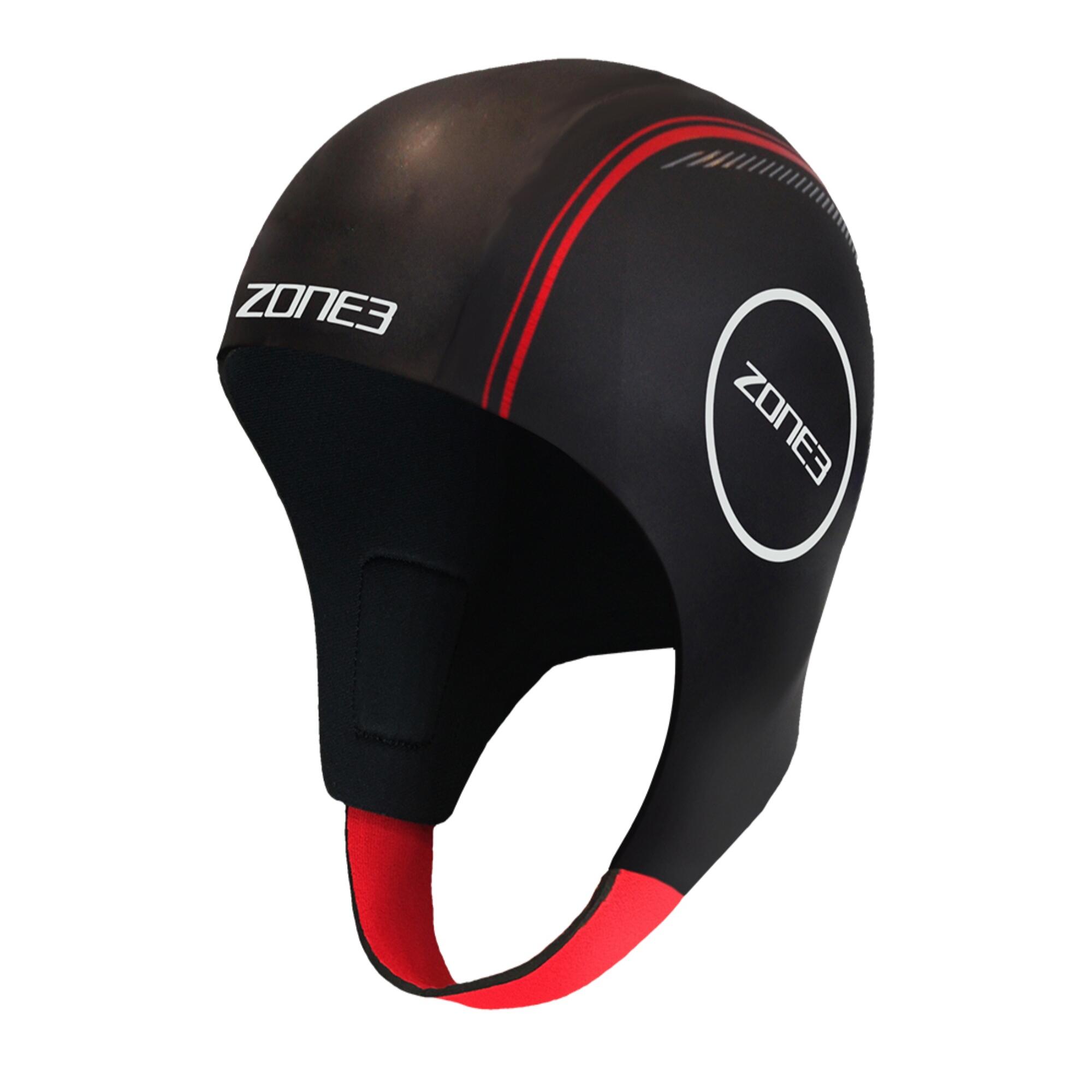TOUCA DE NATAÇÃO ÁGUAS ABERTAS NEOPRENE Preto/Vermelho ZONE 3 1/4