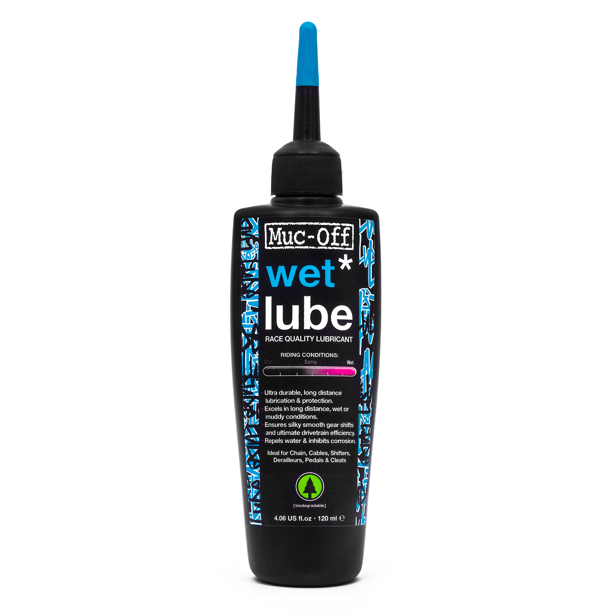 Decathlon UK Muc-Off Bicycle Wet Weather Lube - 120ml | FREE Click & Collect at Stores and Asda. 365 Days return available.