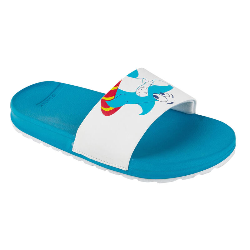 男童款涼鞋SLAP 550－藍色／鯊魚款