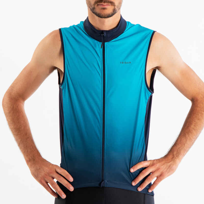 Radtrikot ärmellos Rennrad Herren RC500 blau Radtrikot ärmellos Rennrad Herren RC500 blau