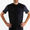 Radtrikot kurzarm Rennrad Sommer Herren RC 500 schwarz reflektierend 