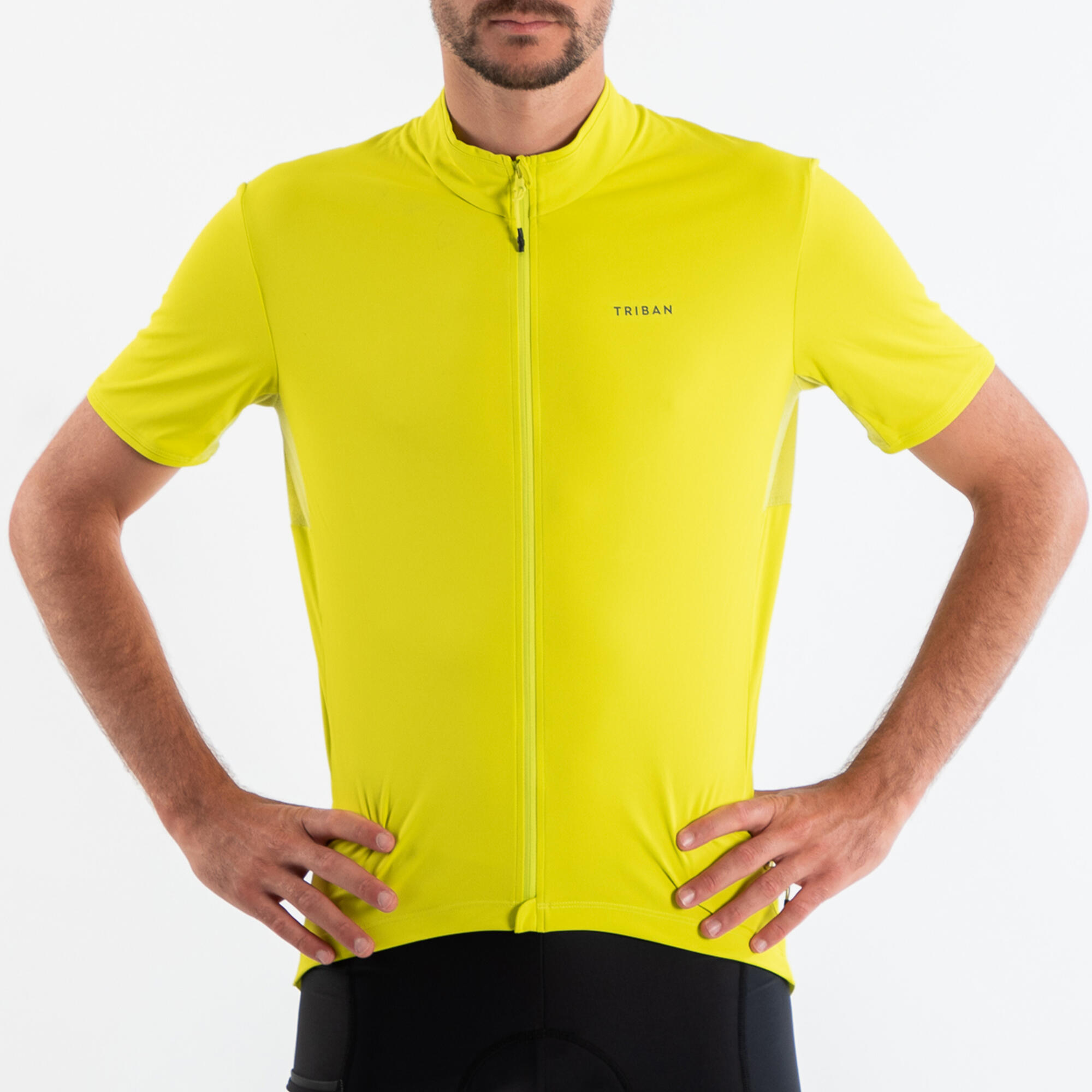 VAN RYSEL RC500 Short-Sleeved Road Cycling Jersey - Yellow