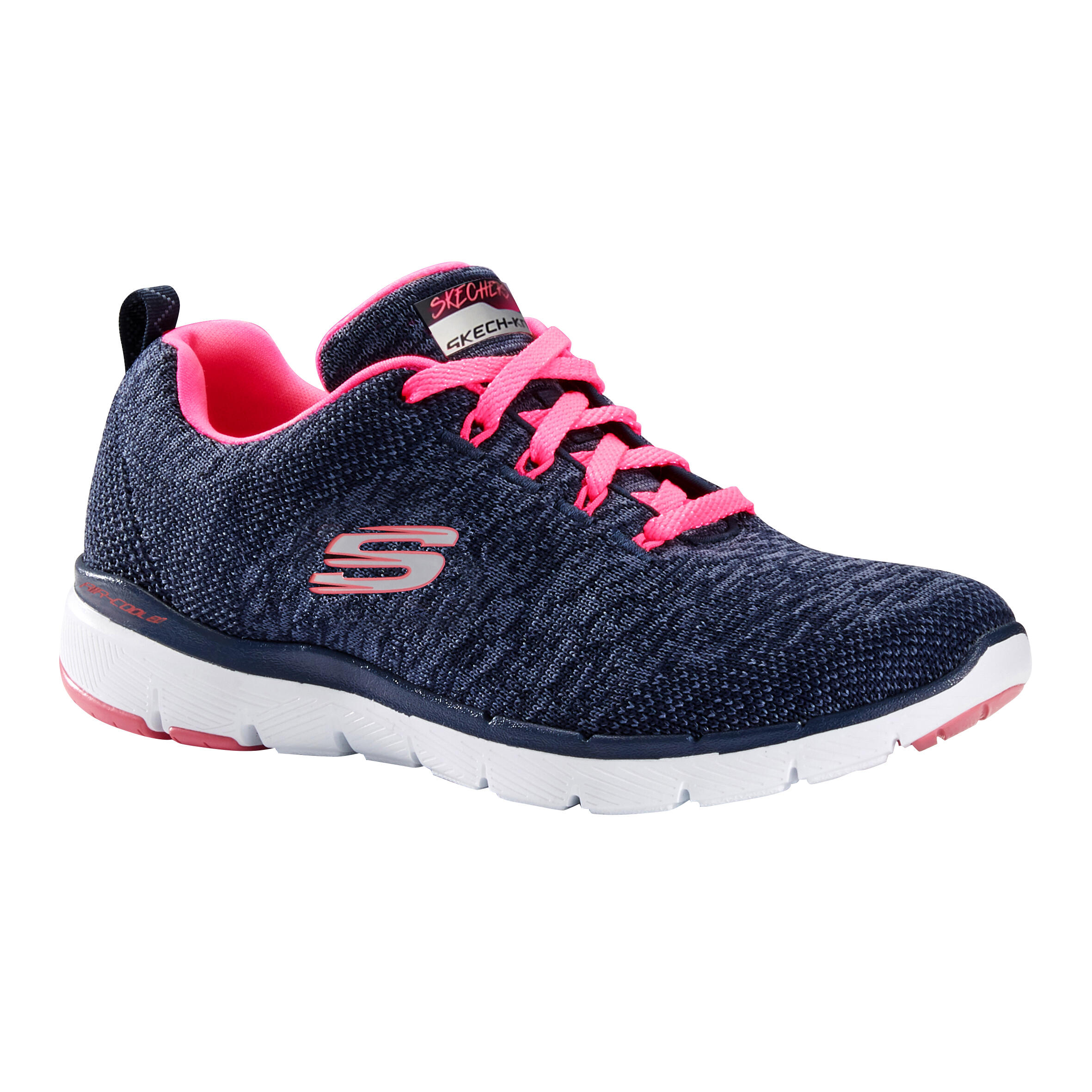 Flex Appeal Women's Fitness Walking Shoes - Blue/Pink SKECHERS - Decathlon