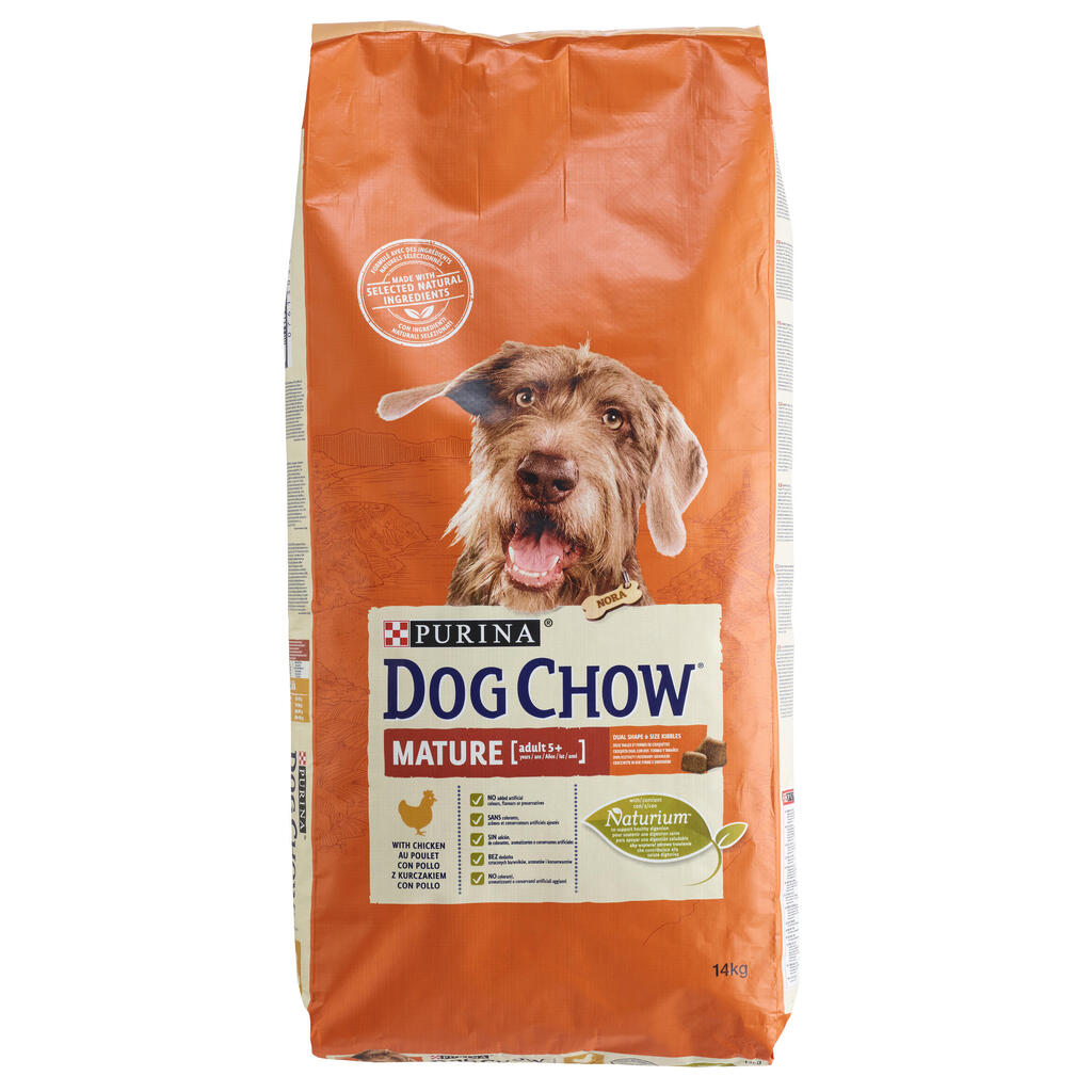 Granuly – suché krmivo pre dospelých psov Dog Chow Mature s obsahom kuraciny