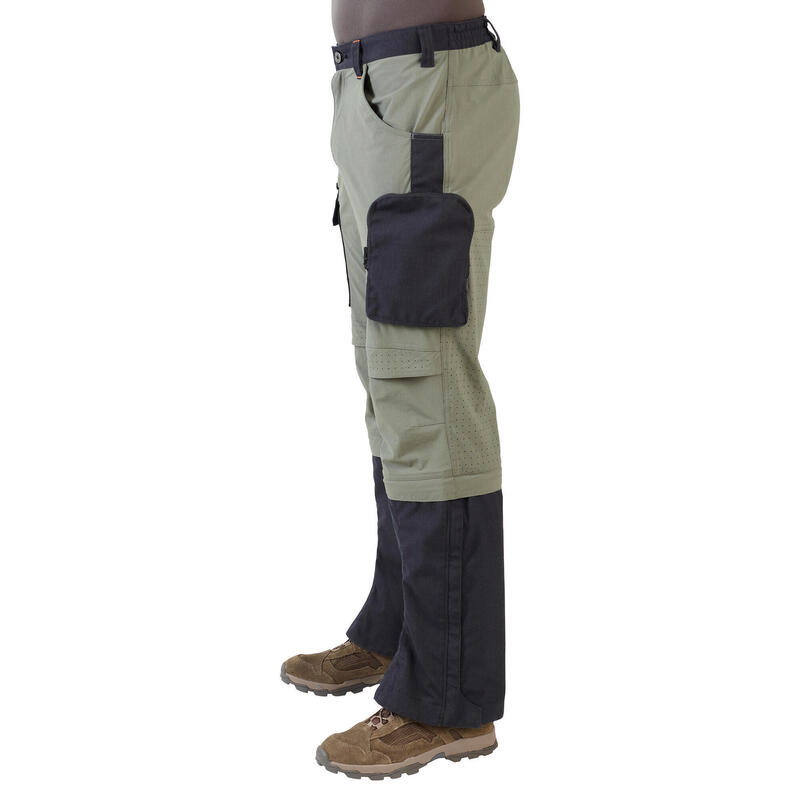 Pantalon chasse léger, résistant et respirant homme - Steppe 920 Guêtres Vert