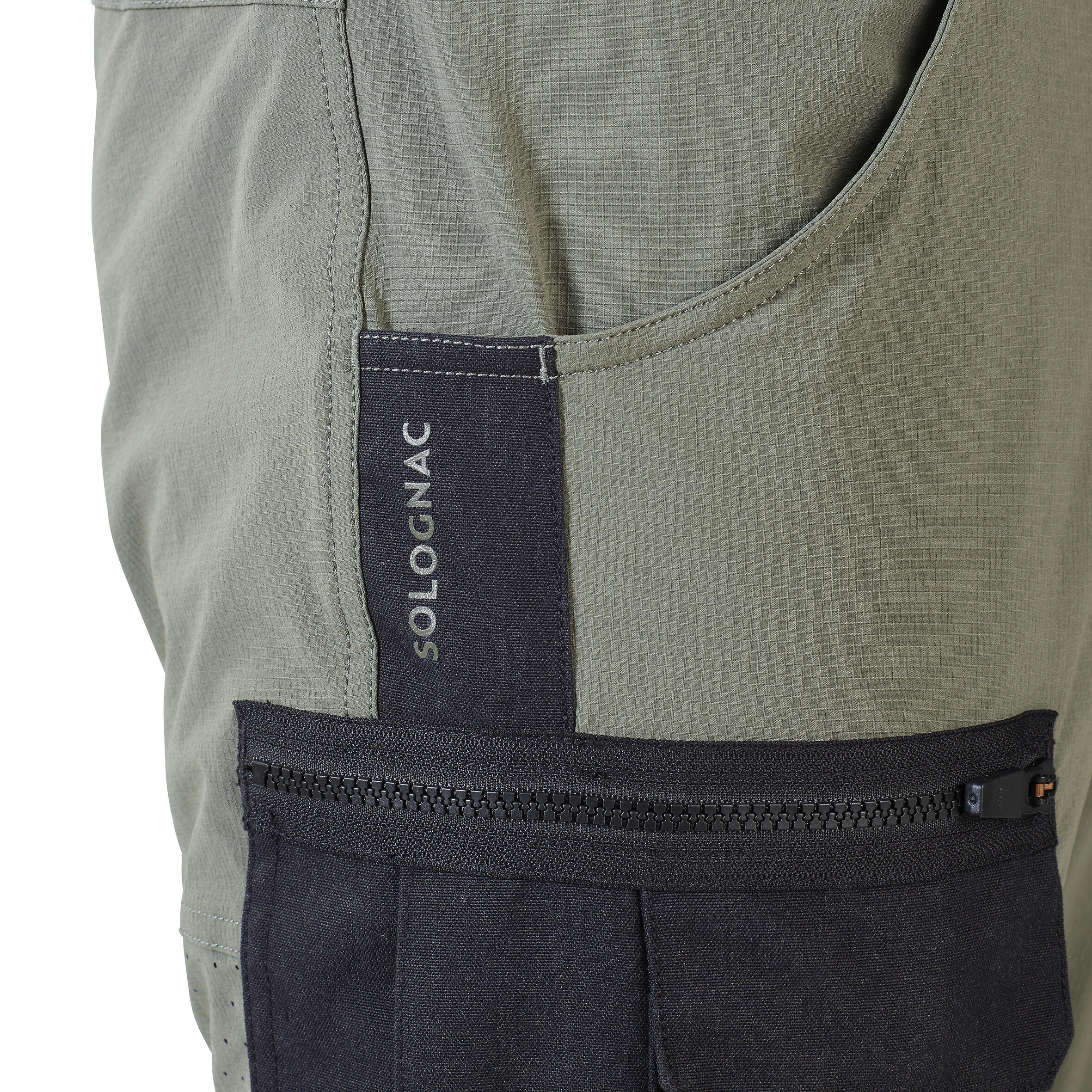 Men's Country Sport Lightweight Resistant Breathable Trousers - Steppe 920 Green 3/5