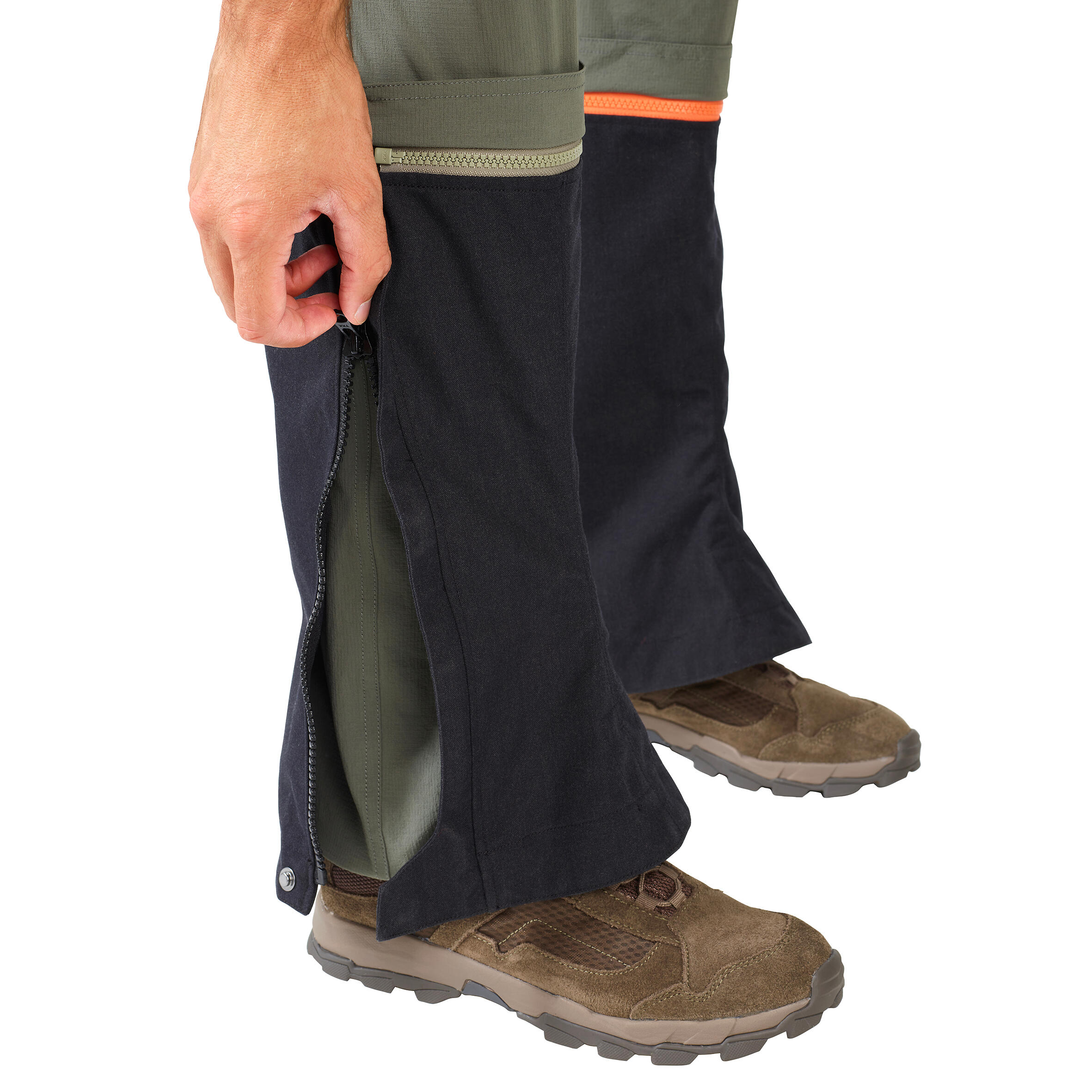 Pantalon chasse léger, résistant et respirant homme - Steppe 920 Guêtres Vert 16/21