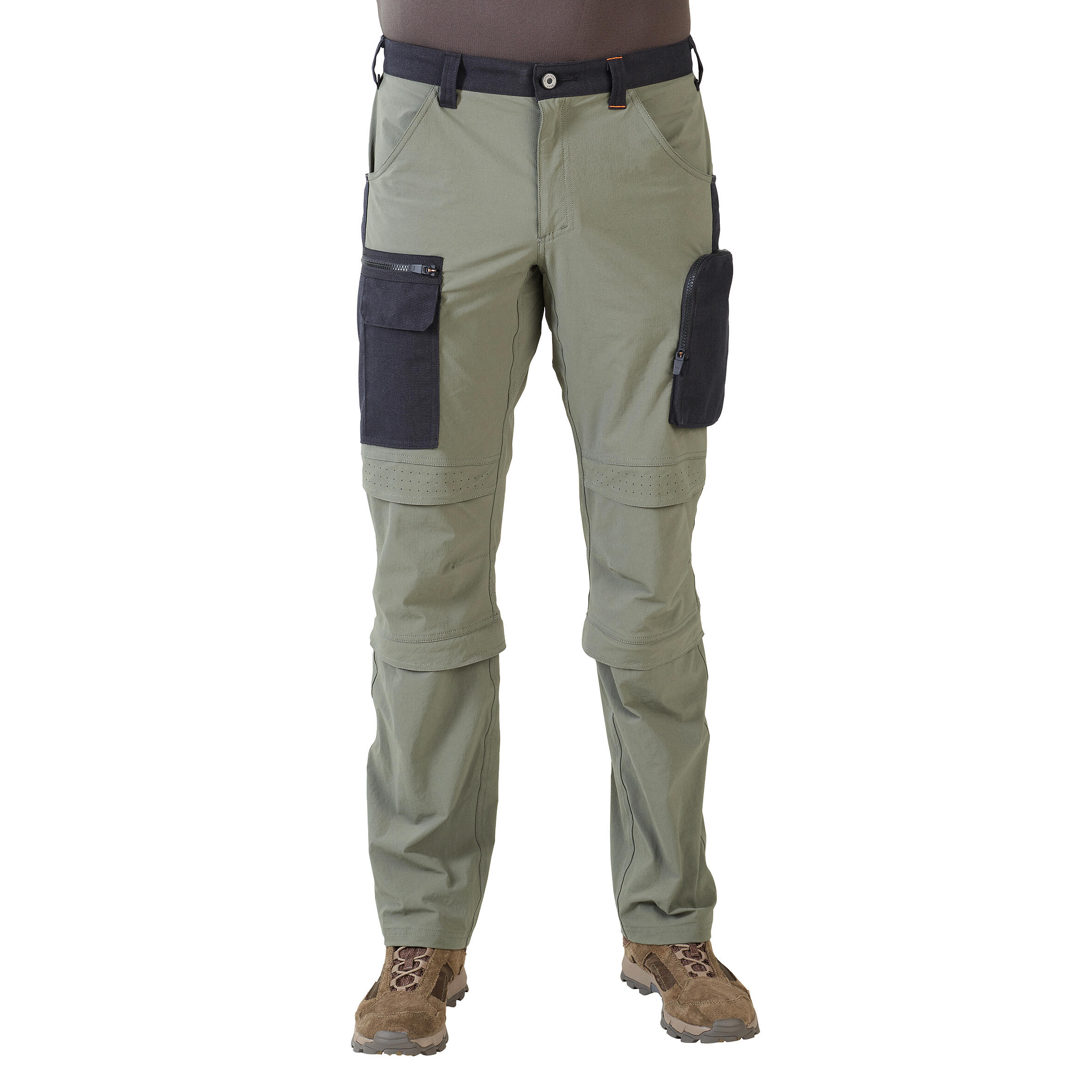 Pantalon chasse léger, résistant et respirant homme - Steppe 920 Guêtres Vert 15/21