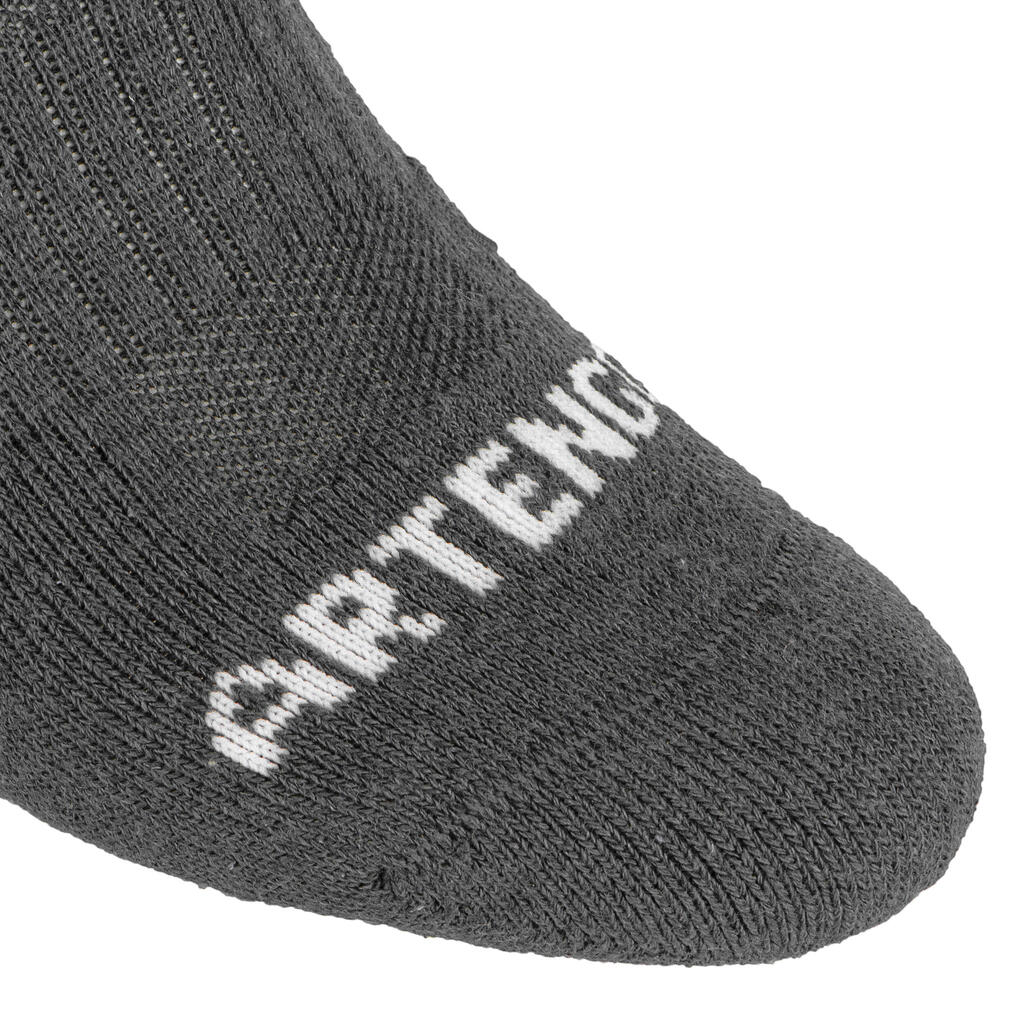 Sive/meliranosive čarape za tenis RS 500 (4 para)
