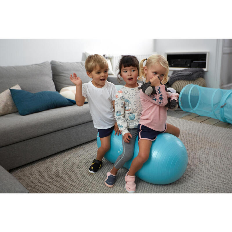 Antislip en ademende gymschoenen voor kinderen blauw/roze