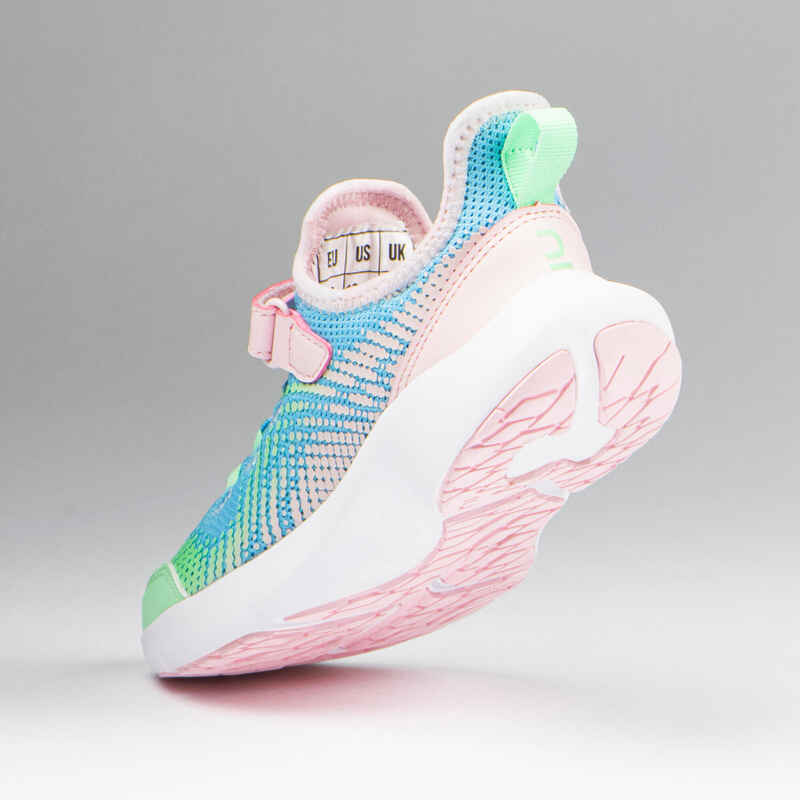 Laufschuhe Leichtathletik AT Flex Klettverschluss Kinder blau/rosa Laufschuhe Leichtathletik AT Flex Klettverschluss Kinder blau/rosa