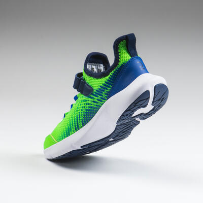 chaussures running enfant AT FLEX RUN Scratch vertes et bleues