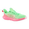 KIDS' RUNNING SHOES - AT FLEX RUN LACES - GREEN/PINK