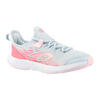 KIDS' RUNNING SHOES - AT FLEX RUN LACES - GREY/PINK