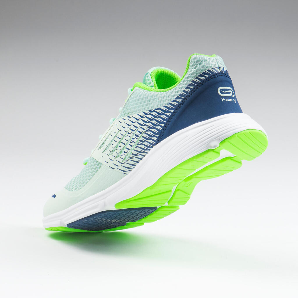 Kids' Running and Athletics Shoes AT Breath - light green and navy blue