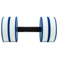 Pair of Foam Aquafit Dumbbells Aquagym blue white