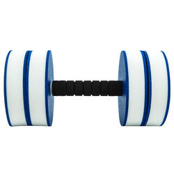 Pair of Foam Aquafit Dumbbells Aquagym blue white