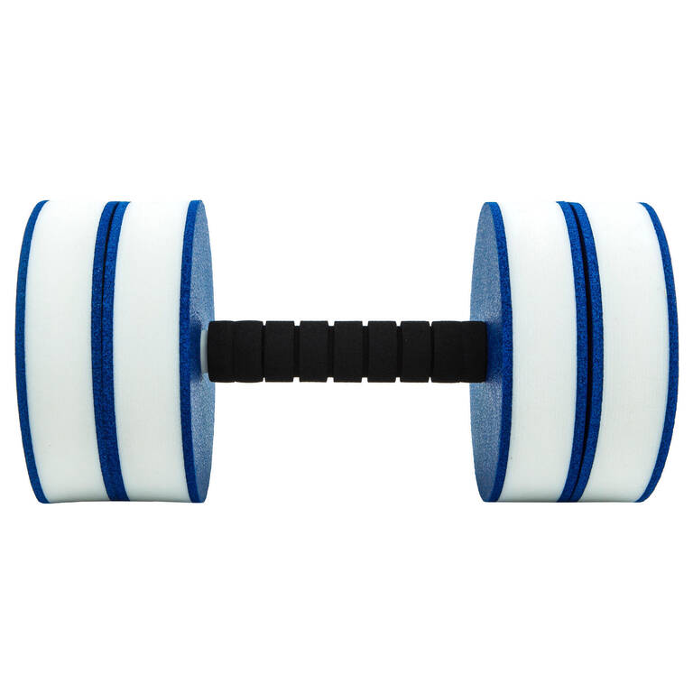 Pair of Foam Aquafit Dumbbells Aquagym blue white