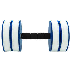 Pair of Foam Aquafit Dumbbells Aquagym blue white