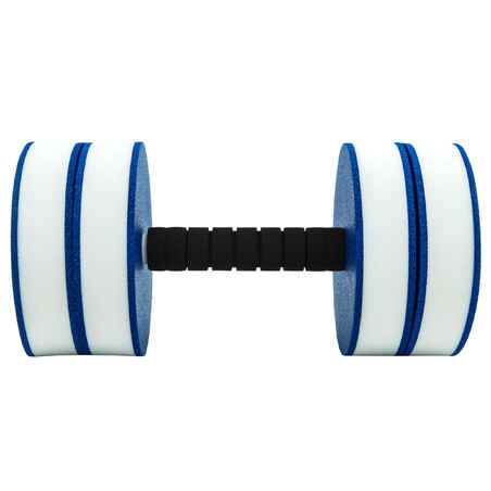 Pair of Foam Aquafit Dumbbells Aquagym blue white