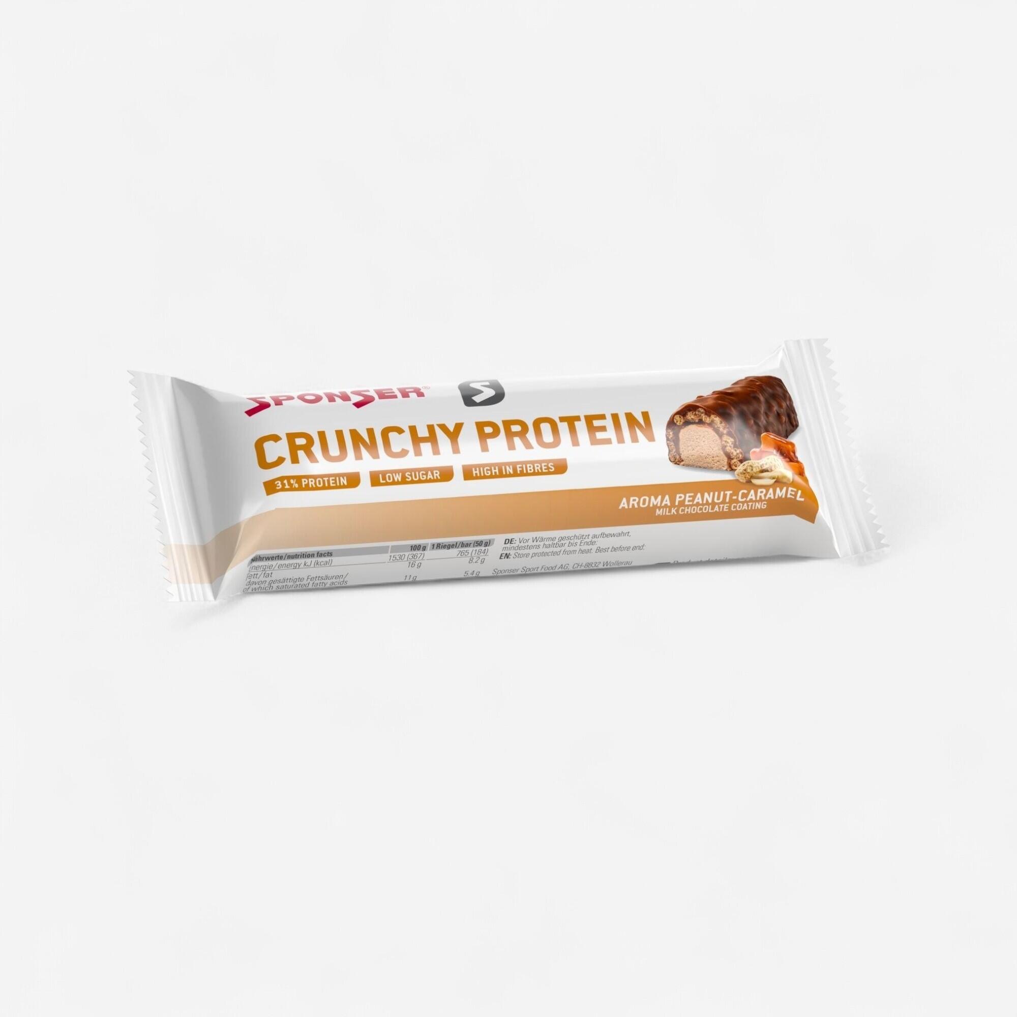SPONSER Barretta CRUNCHY PROTEIN caramello e arachidi