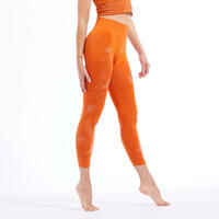 Seamless 7/8 Dynamic Yoga Leggings - Orange