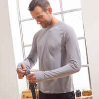 Seamless Long-Sleeved Gentle Yoga T-Shirt - Grey
