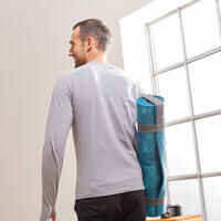 Seamless Long-Sleeved Gentle Yoga T-Shirt - Grey