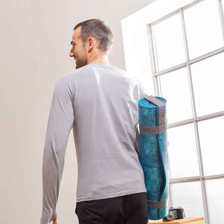 Seamless Long-Sleeved Gentle Yoga T-Shirt - Grey