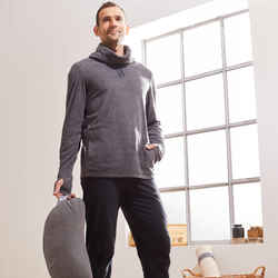 SUDADERA OVERSIZE POLAR HOMBRE YOGA MEDITACIÓN ECOFRIENDLY GRIS ANTRACITA