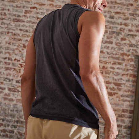 Tank-Shirt Yoga nahtlos Herren grau