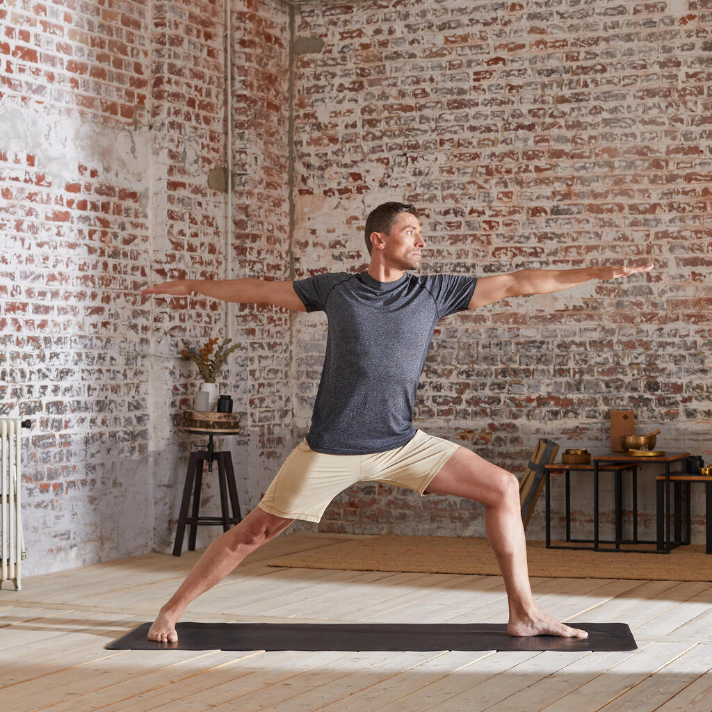 Ανδρική ελαφριά βερμούδα για δυναμική yoga - Καφέ