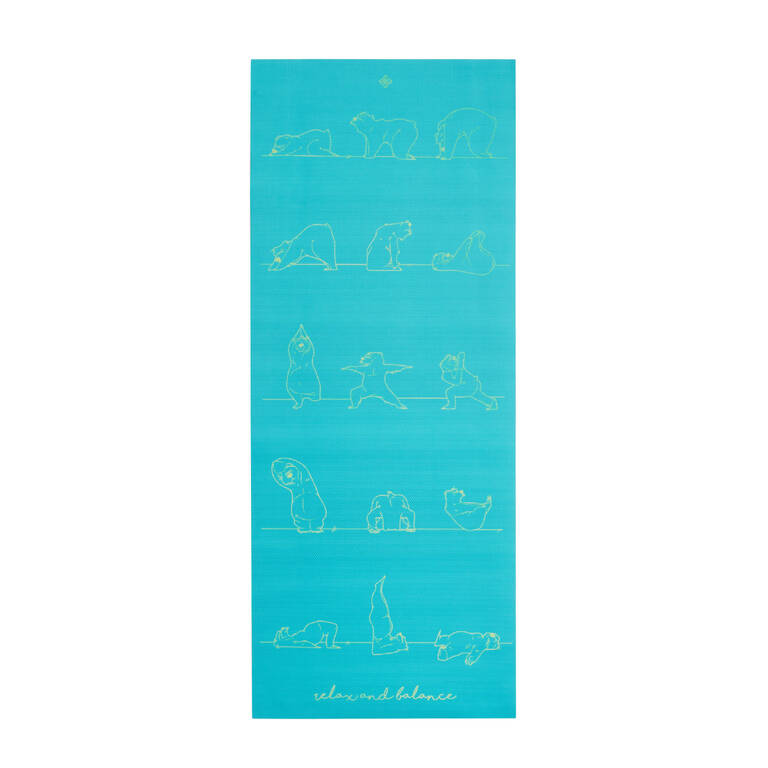 Yoga Mat For Kids, 5 mm thick, 150 x 60 cm, Soft and Warm, Blue Bear