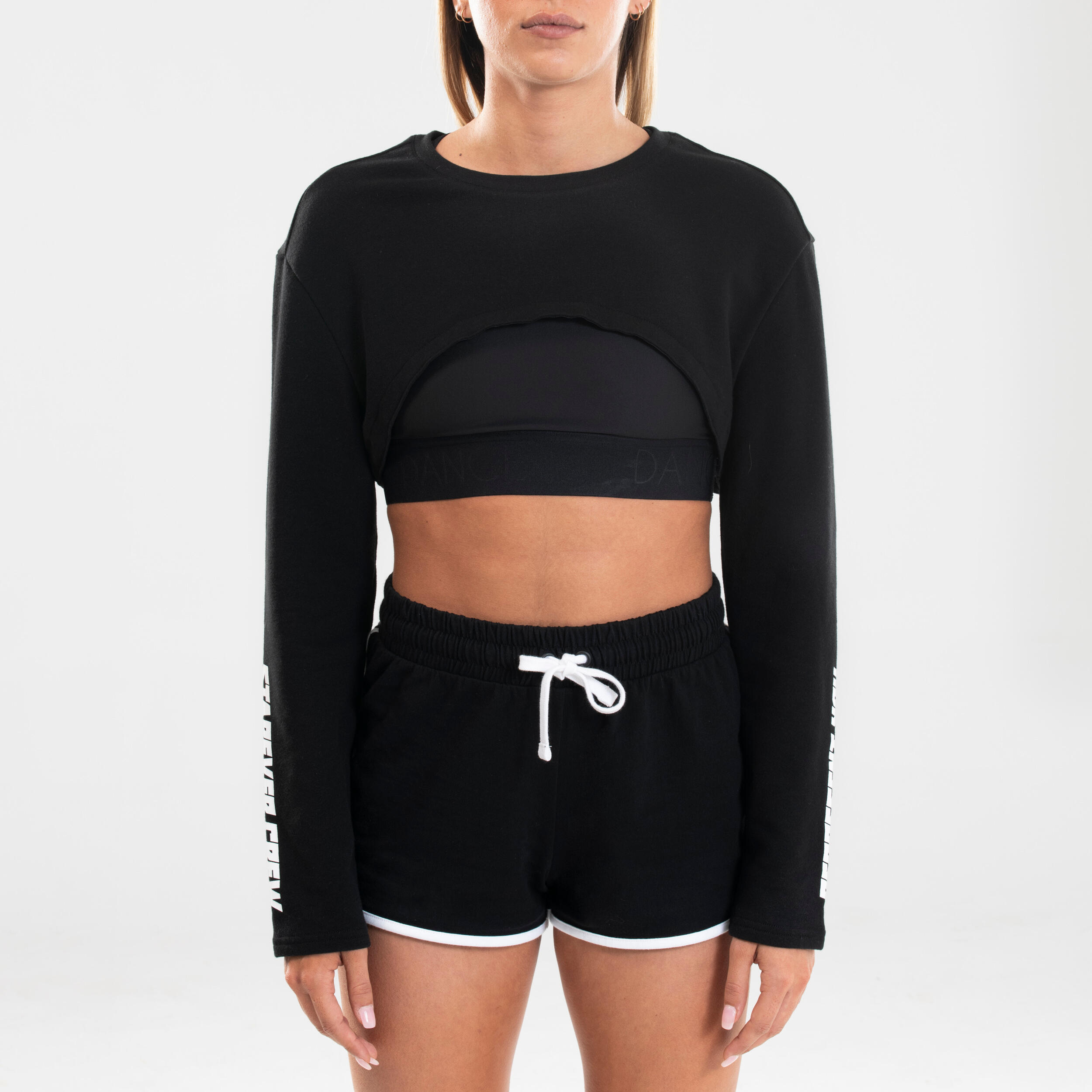 Women's Adjustable Urban Dance Sweatshirt - Black 2/9