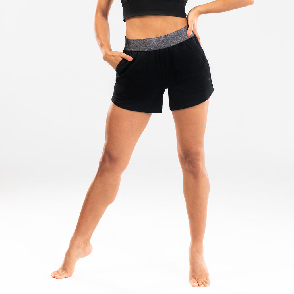 Women's Fitted Modern Dance Shorts - Black