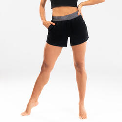 Aansluitende short voor moderne dans dames zwart